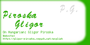 piroska gligor business card